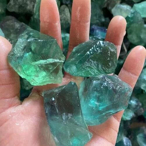 1 PC Wholesale Natural Crystal Green Fluorite Rough Stone Crystal Diy Aromatherapy Home Party Decoration Healing stone