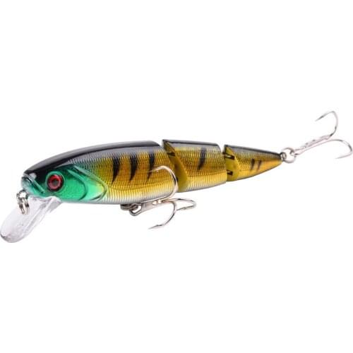 1PCS Jointed Fishing Lure 11.5CM 15G Floating Minnow Plastic Artificial Fishing wobbler Tools 3 Sections Lure