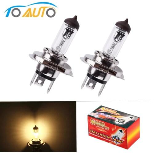 2pcs H4 12V 100W /90W 4300K Yellow P43t Fog Halogen Bulb light amp car styling car light source
