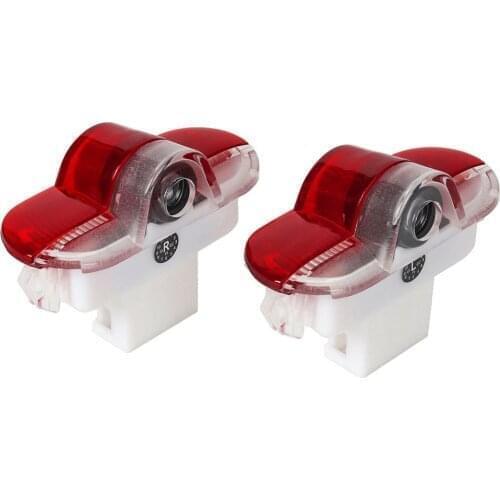 2pcs LED Car Logo Door Light Welcome Projector Laser Ghost Shadow Lamp For SEAT Alhambra Leon MK1 2005-2006 Accessories