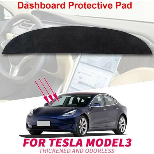2021 Model3 Car Dashboard Protective Pad Carpet Cover For Tesla Model 3 Panel Protection Accessories Decoration Dashmat Mat