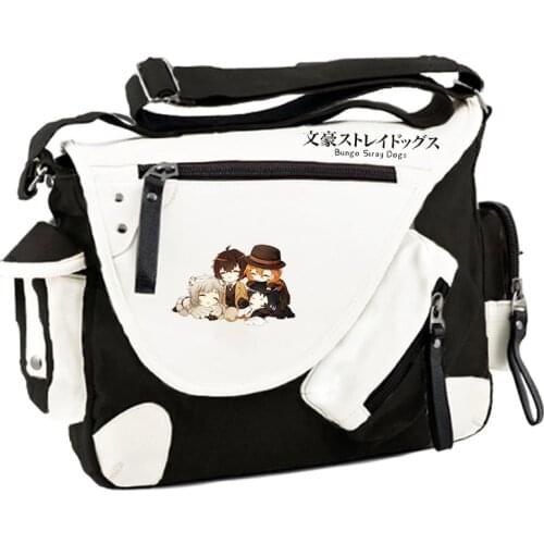 Anime Bungou Stray Dogs Cosplay Cartoon Harajuku Messenger Crossbody Unisex Students Shoulder Bags Fashion Daily Outdoor Gifts