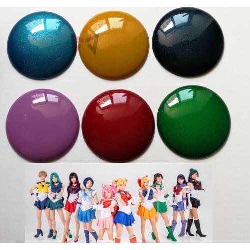 Athemis Sailor Resin Stone Brooch For SuperS Cosplay Costume Accessory Resin Usagi Sailor Mars Sailor Jupiter