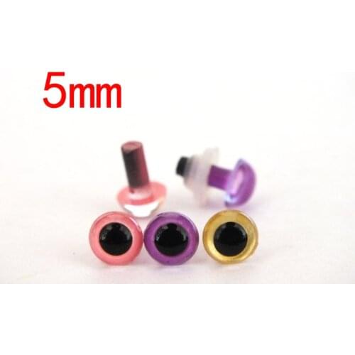 Free ship!!60pcs/lot 5mm plush eyes /amigurumi eyes--pink and purple and gold