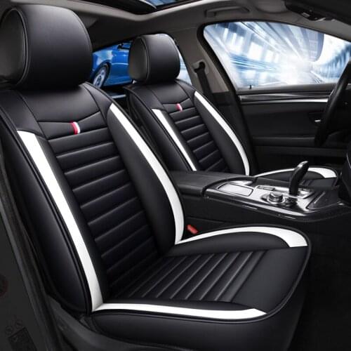 Car Seat Cover Front/Rear Vehicle Cushion For Women Not Moves Universal Pu Leather Black/Red Non-Slide For Nissan Qashqai X5 X40