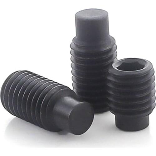 Black Grade 12.9 steel Hex Hexagon Socket Set Screw Allen Head With Dog Point Grub Convex End Screws Bolts M3 M4 M5-M12