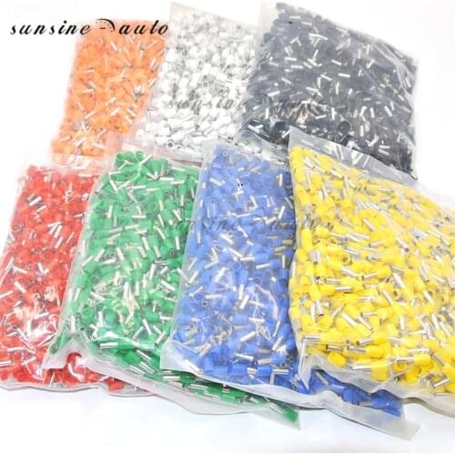 E2508 2.5mm2 INSULATED BOOTLACE FERRULE TERMINALS FOR 2.5mm2 cable car Connector Cord Pin End Crimp Terminal