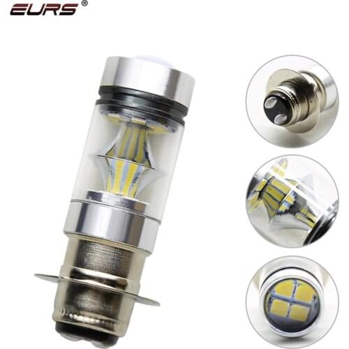 EURS 2PCS LED Motorcycle headlight 100W 1000lm P15D H6M H4 H7 H11 H1 H3 Car LED Headlight Bulbs Auto Led Headlamp LED Light 12V