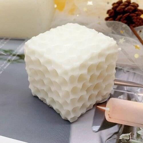 Cube Honeycomb Scented Candle Mold Water Cube DIY 3d Silicone Mould for Candle Making Resin Clay Mold Home Decoration