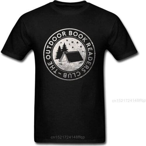 T Shirt Out Door Book Readers Club Tshirts Faddish Men Tees Gift T-shirts Short Sleeve Clothes 100% Cotton O Neck Summer Tops