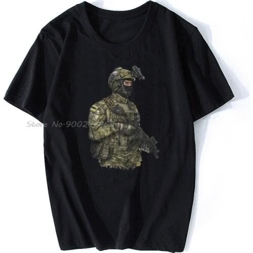 Fighter Fsb Federal Security Service of Russia New T-Shirt Russia Army Tshirt New Brand Sales Cotton Short Sleeve Military Shirt