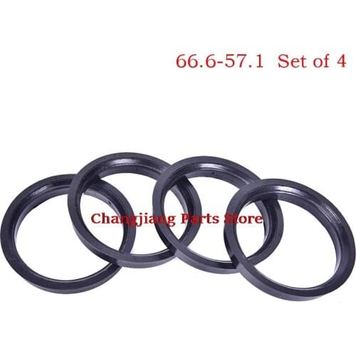 Hot sale 1 Set 4 Bore Center Collar 66.6-57.1mm For CARS Hub Centric Rings Car Wheel