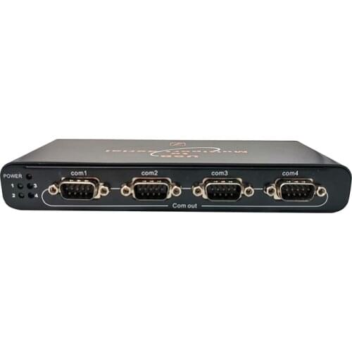 USB 2.0 To 4 Ports RS232 DB9 9pin COM Port Converter Serial Multiplier Adapter Controller RS-232 Hub Plug Usb2.0