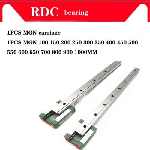MGN7 MGN12 MGN15 MGN9 300 350 400 450 500 600 800mm miniature linear rail slide 1pcMGN9 linear guide+1pcMGN9H carriage CNC parts