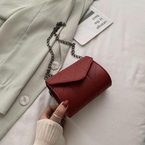 Fashion Grid Mini Bag Chain Strap Handbag Women Designer Female Crossbody Bag High Quality Lady Purse
