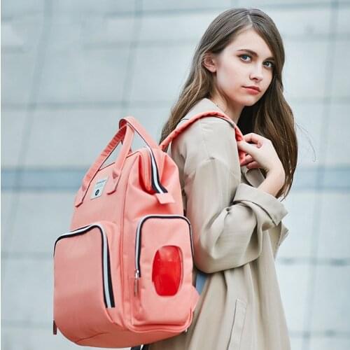 The new multi-functional fashion double-shoulder mommy bag large-capacity waterproof backpack for maternal and child supplies