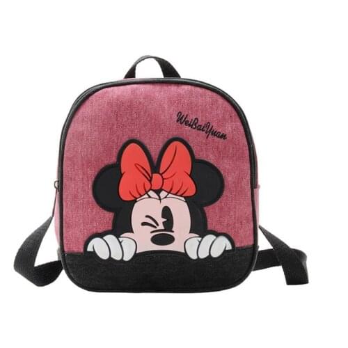 Disney New kindergarten school bag cartoon minnie mickey baby 3-6 years old children backpack boy girl travel backpack