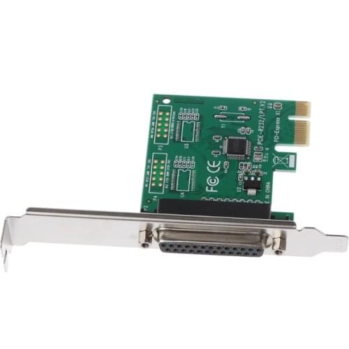 Parallel Port DB25 25Pin LPT Printer to PCI-E Express Card Converter Adapter 1pc 87HE