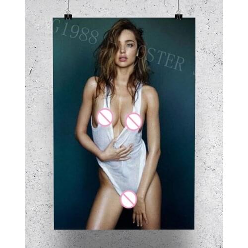 S121 Miranda Kerr 02 Star Sexy Beautiful Girl Model Wall Posters Prints Silk Art Painting For Home Bedroom Decor