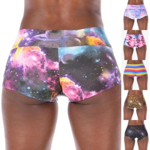 Gym Jogging Running Shorts Yoga Shorts Womens Fashion Casual Pants Print Shorts Sexy Slim Elastic Tight Sports Hot Short Pants