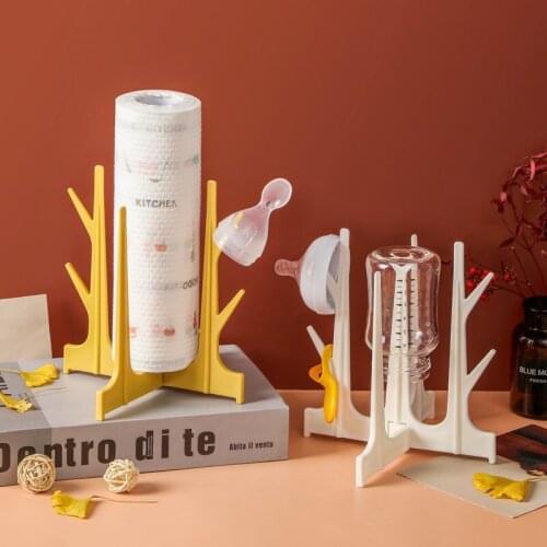 Bottle Drying Rack Baby Feeding Bottles Drain Rack Pacifier Cleaning Dryer Drainer Storage Creative Tree Branch Drying Holder