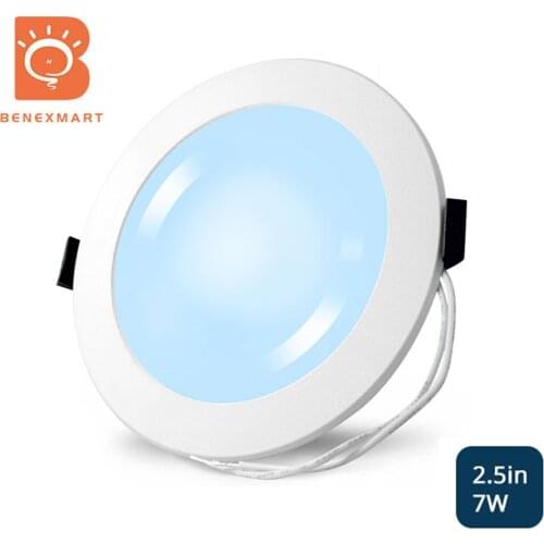 Benexmart Zigbee Smart Led Downlight RGBCW 2.5 Inch Round Ceiling Light Indoor Spot Lamp Alexa Google Home Tuya SmartThings App
