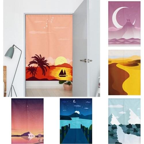 Cloth Door Curtain Kitchen Shelter Decoration Curtain Bedroom Half Panel Curtain No Punching Toilet Partition Curtain
