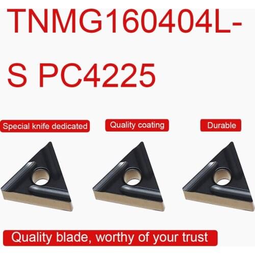 10PCS TNMG160404L-S PC4225 High Quality Carbide Inserts TNMG16 Blade External Turning Tool CNC Lathe Cutting Tools