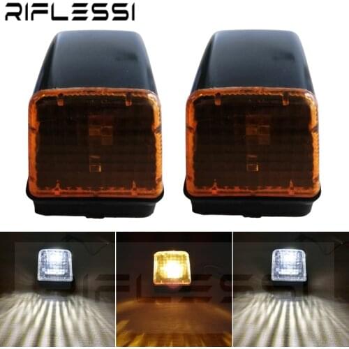 1 Pair 24V LED Signal Lamp For Volvo FH/FM Heavy Truck Trailer Cab Top Lights White Amber 1623726