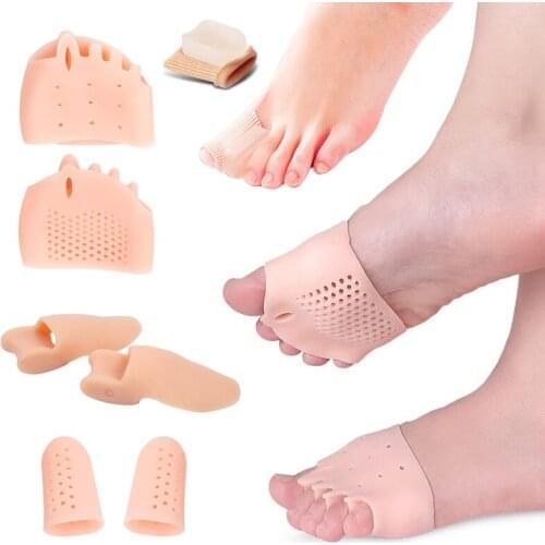 2Pair Toe Corrector Orthotics Foot Care Foot Straightener Big Toes Orthosis Forefoot Pad Hallux Valgus Corrector Pedicure Socks