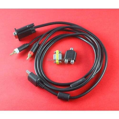 30PCS high quality VGA High Definition Cable RCA Sound Adapter HD PAL NTSC For Sega Dreamcast DC