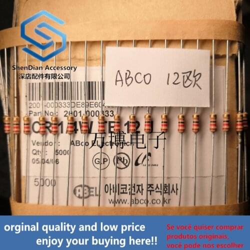 30pcs only orginal new ABCO resistance ABCO resistance Korea 1/4W 0.25W 12 Euro 12R can pay