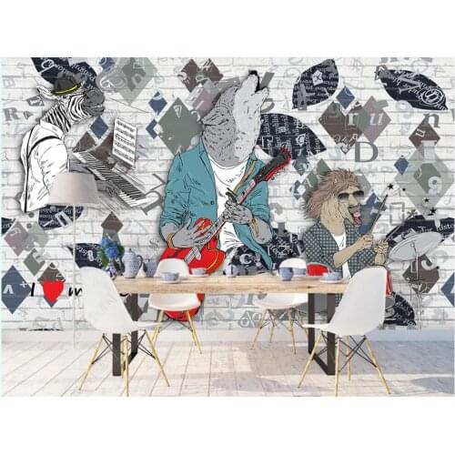 3d wallpaper custom photo mural on the wall Fashion animal rock graffiti home decor 3d wall murals wallpaper in the living room