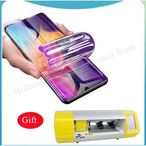50pcs HD explosion-proof film front glass back cover protective film for smart phones with gift film cutting machine