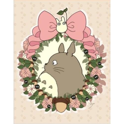 DIY Diamond Embroidery Animal Diamonds Cross Stitch Crystal Totoro Cat Diamond Mosaic Anime Characters Kits for Needlework Hobby