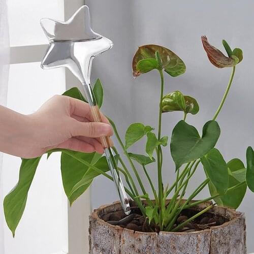 Automatic Flower Watering Device Plant Waterer Self Watering Globes Bird Shape Hand Blown Clear Plastic Drip Irrigation System