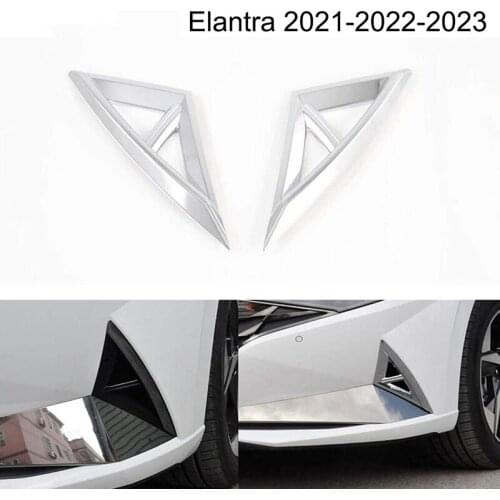 Car Front Rear Fog Light Lamp Frame Trim Fog Light Lamp Frame for Hyundai Elantra 2021 2022