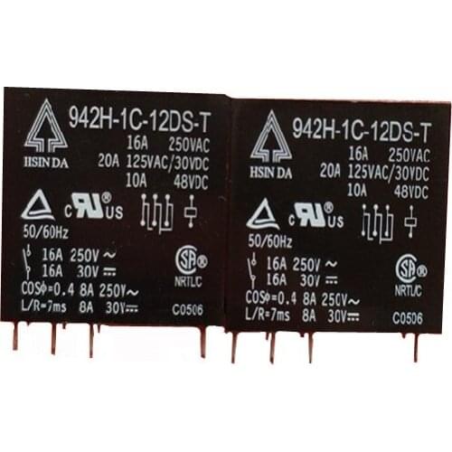 Free shipping 2pcs/lot 942H-1C-12DS-T 12V power relay