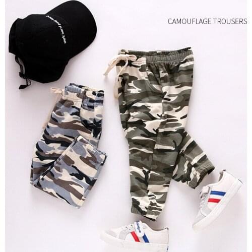 Baby Spring Camouflage Pants Brand Fashion Childrens Fashion Cargo Pants Childrens Trousers 3-8 Years Boys Autumn Sports Pants