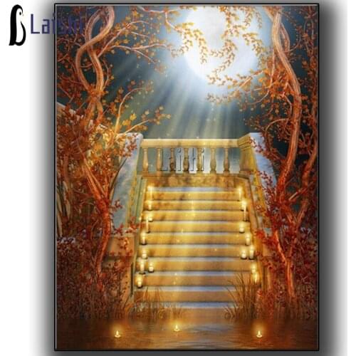 Full Drill Diamond Painting Time Ladder Embroidery Handicrafts DIY Diamond Embroidery Mosaic Gift Diamond Wall Arts home Decor