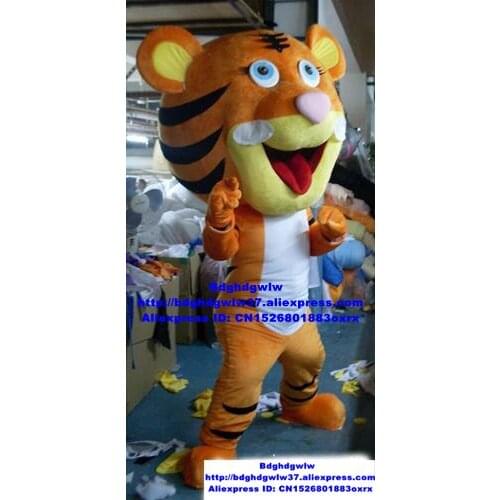 Tiger Tigerkin Tigress Mascot Costume Adult Cartoon Character Outfit Suit Sales Performance Anime Costumes zx337