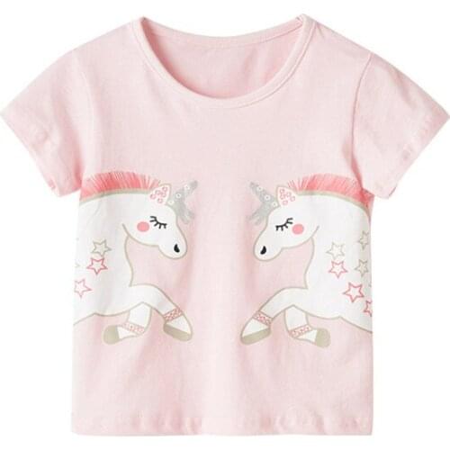 Summer Boys T Shirt Cartoon Animals Print Infant Kids Girls T-Shirts Dinosaur Short Sleeve Casual Cute Tops Tee Toddler