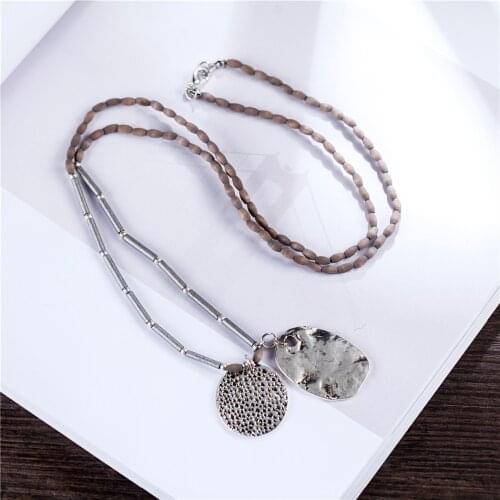 Statement Long Necklace Women Beautiful Silver Color Jewelry for Women necklaces & pendants collares mujer choker kolye bijoux