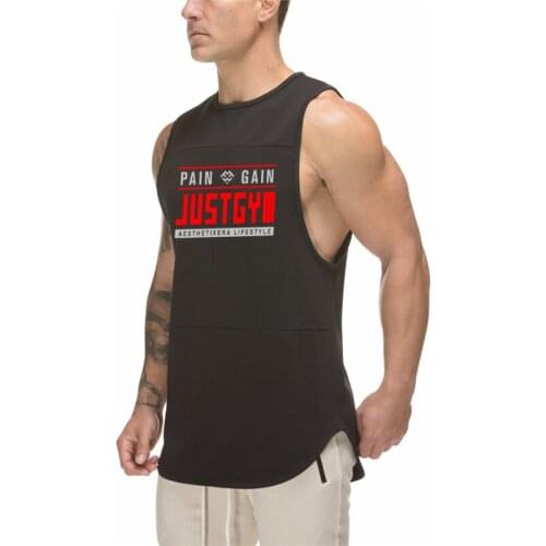Men Bodybuilding Tank Tops Mesh sleeveless Shirt Gym Fitness workout Letters Printed Breathable Fashion Running Singlets