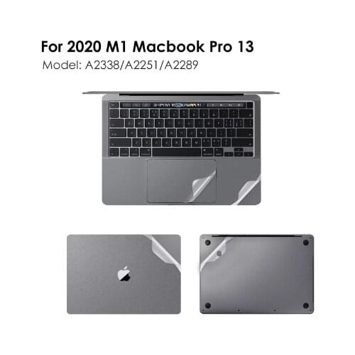 Full Body Sticker for 2020 New M1 MacBook Pro13 model A2338, Include Top + Bottom + Touchpad + Palm Rest Skin Protective cover