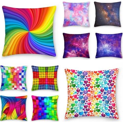 Colorful Cushion Cover Pillow CoverDecorative Pillowcase Polyester 45*45 Throw Pillow Home Decor Pillowcover