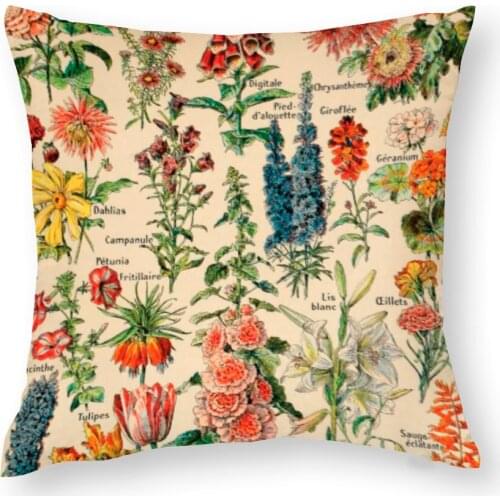 Flower Tropical Plants Palm Leaf Green Leaves Monstera pillow cover Cushion Cover pillowcase Decorative Beige Linen Pillow Case