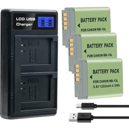 NB13L NB-13L Battery for Canon PowerShot G7 X G5X G7X G9X Mark II G9 X,SX620 SX720 SX730 HS NB 13L 1250mah Batteries Charger