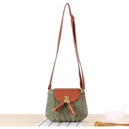 British style new rattan bag retro fashion oblique woven straw bag beach holiday leisure single shoulder womens woven bag