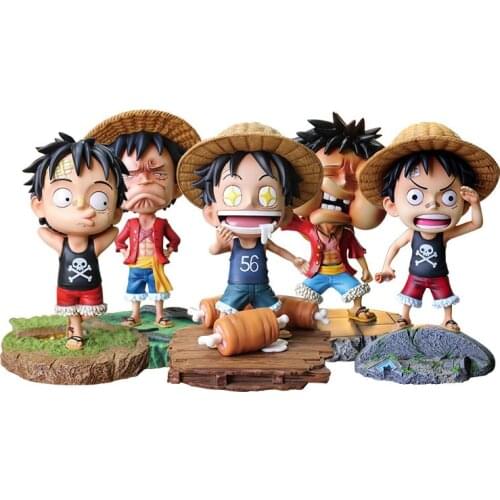 Monkey D. Luffy 15CM PVC Figure Collectible Model Statue Decorations Doll Young Age Little Cute Luff